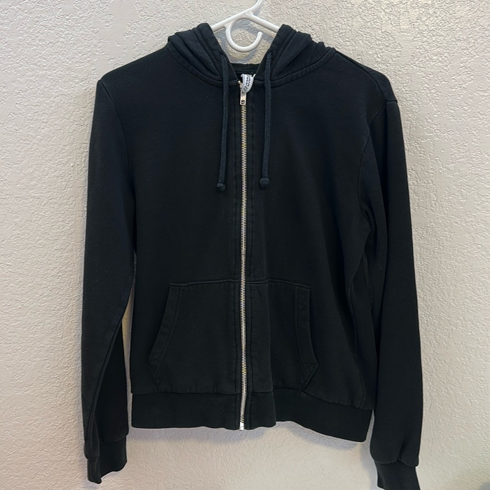 H&M Basic Black Zip-Up Hoodie